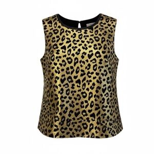 Stylish Leopard Print Sleeveless Blouse